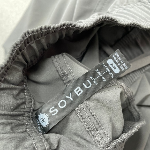 NEW SOYBU Men's M Woven Jogger Track Pants  Gray - Picture 6 of 10